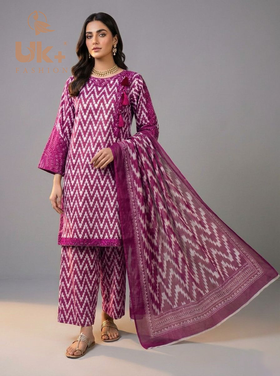3pc printed lawn shirt,lawn shalwar,diamond dupatta