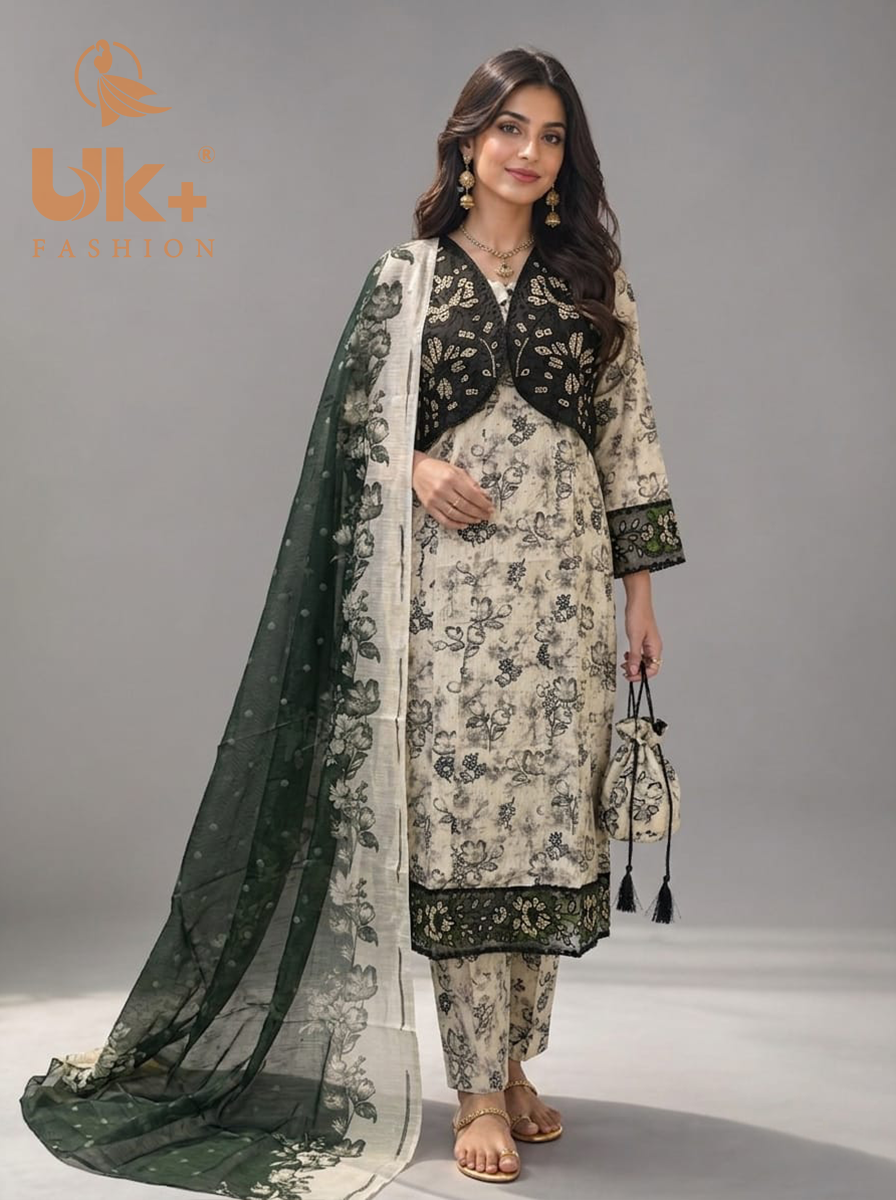 3pc pure lawn frock,touser,dupatta