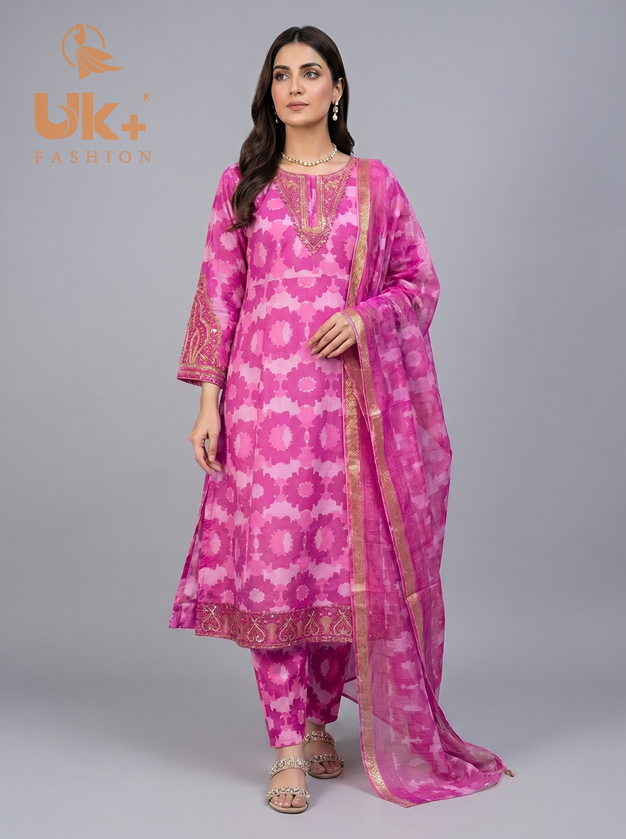 3pc Bona Dora Airline Shirt, Trouser with Diamond Dupatta.