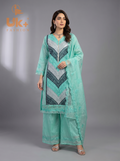 3Pc Embroidered Organza shirt, shalwar & Dupatta