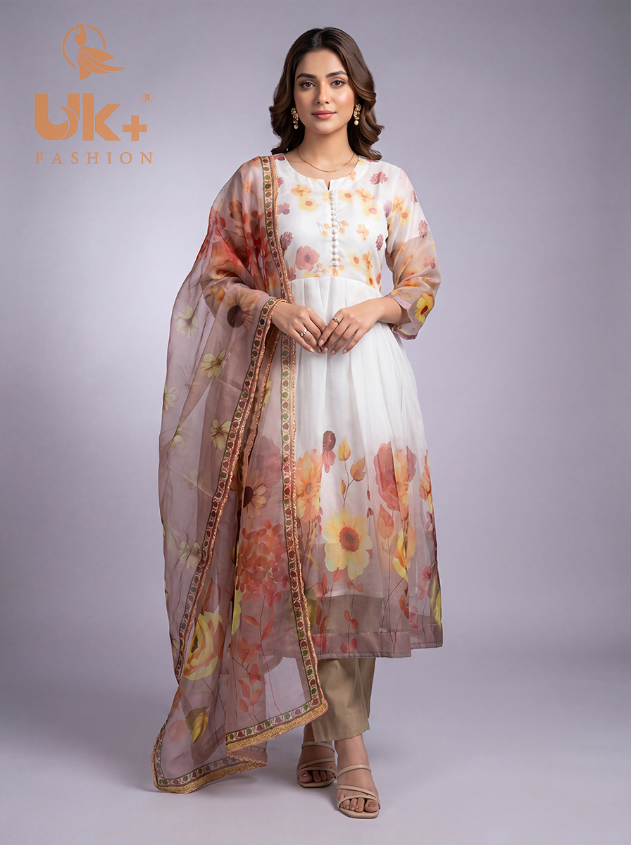 3PC chiffon digital print maxi,shalwar & dupatta