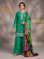 3pc pure lawn shirt, Plazo, dupatta