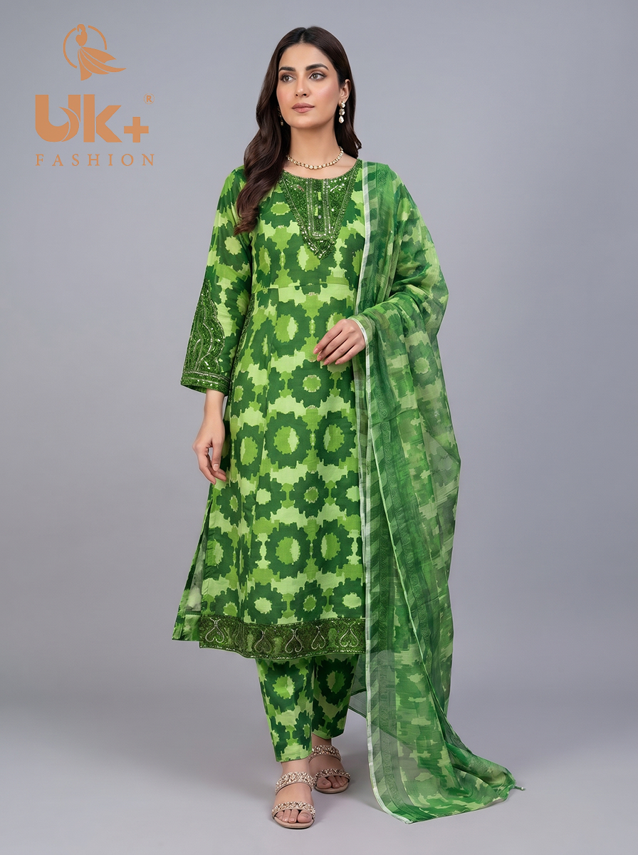 3pc Bona Dora Airline Shirt, Trouser with Diamond Dupatta.