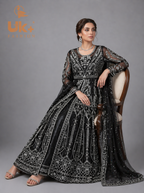 Bridal organza cancan maxi,dupatta