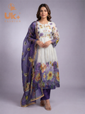 3PC chiffon digital print maxi,shalwar & dupatta