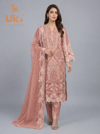 3Pc Embroidered Organza shirt, shalwar & Dupatta