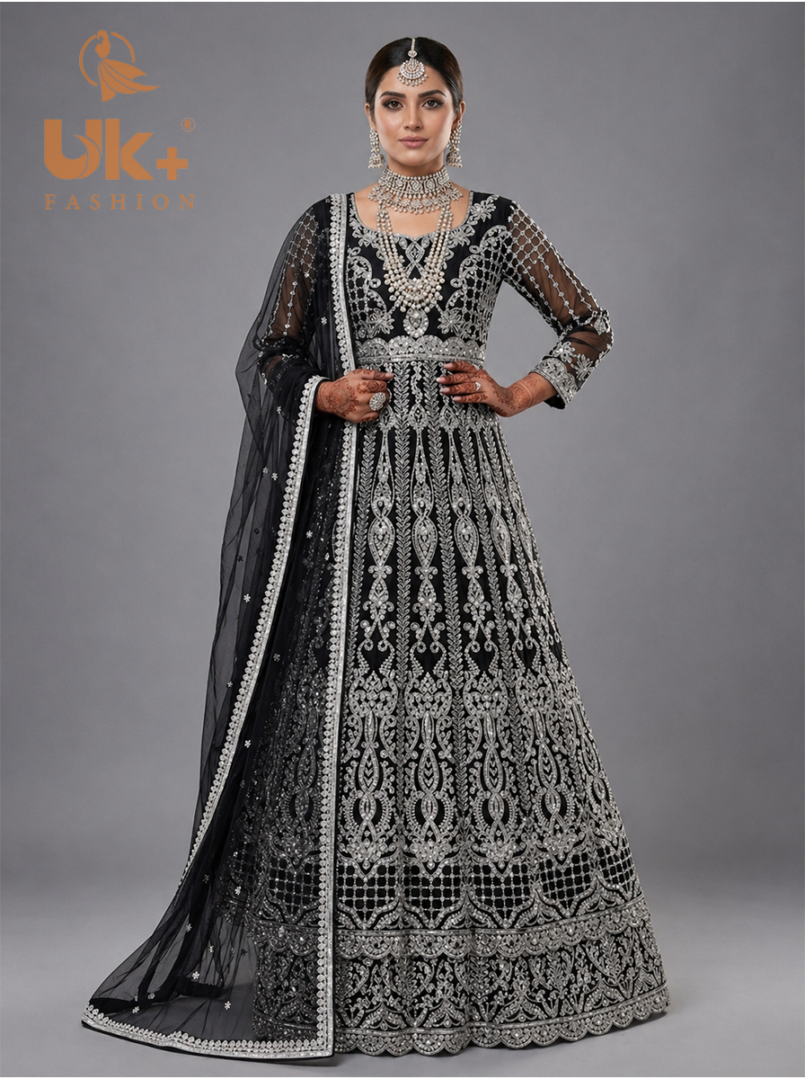 2Pc Embraided Bridal Maxi, Dupatta