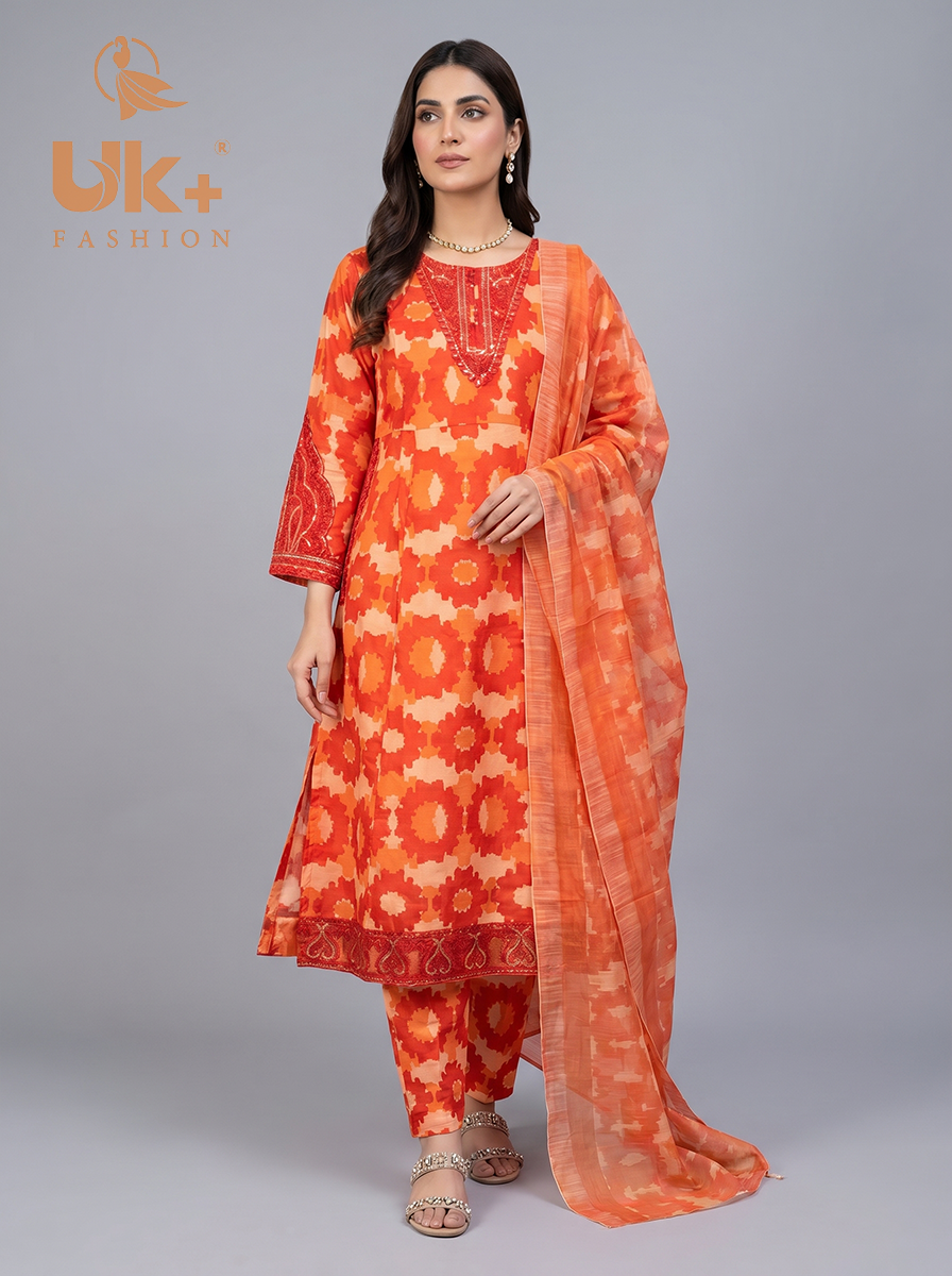 3pc Bona Dora Airline Shirt, Trouser with Diamond Dupatta.