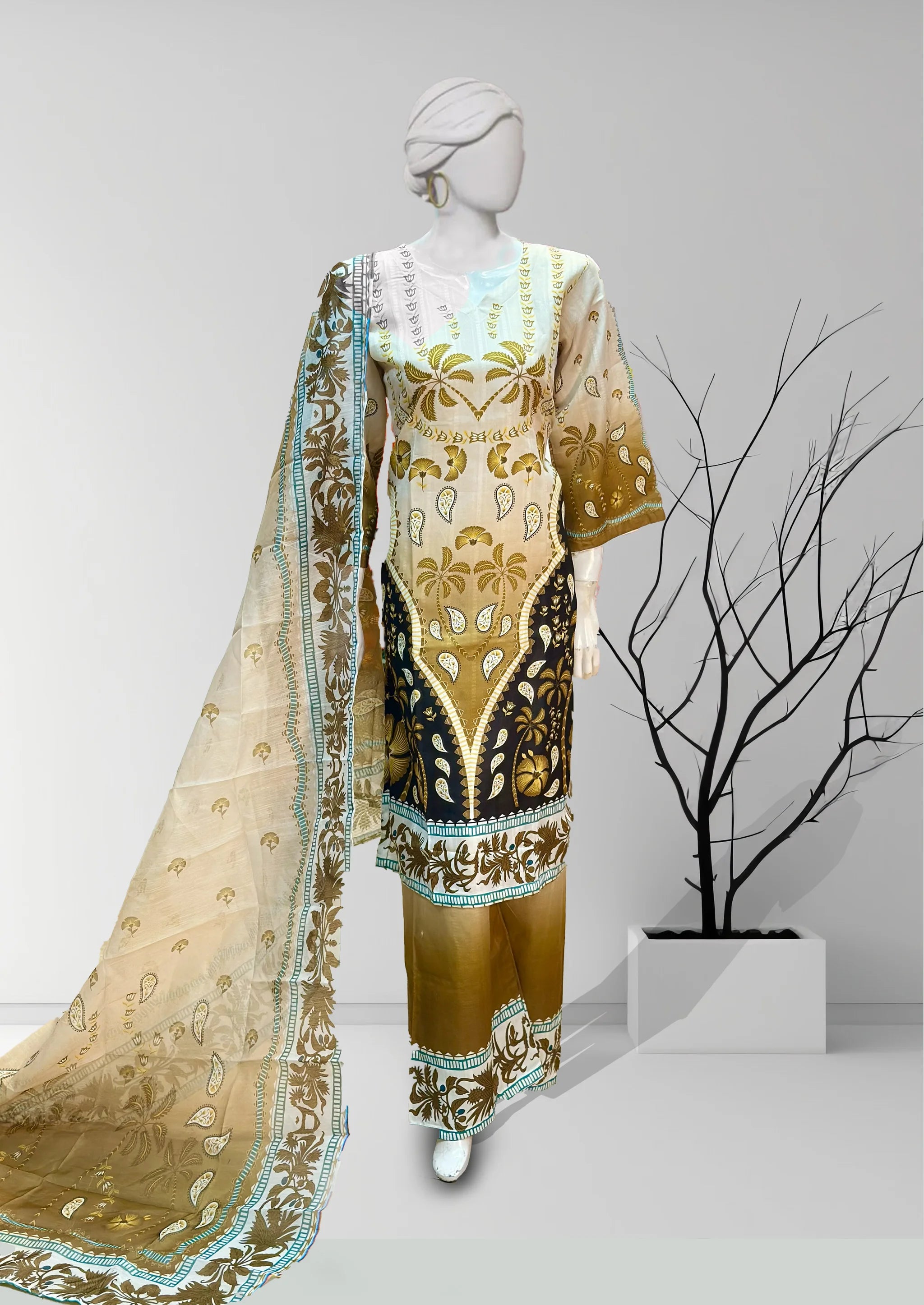 3pc Bona Dora Winter Silk Dress