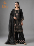 3Pc Embroidered Khaadi Shirt, Trouser, Dupatta