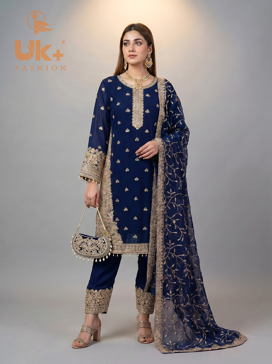 3Pc Embroidered Chiffon Shirt, shalwar, Dupatta