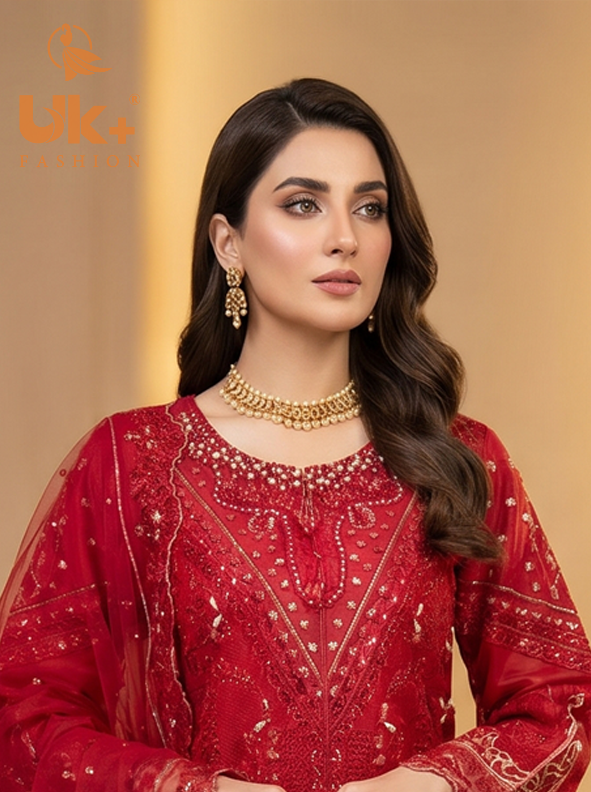 3Pc Embroidered Organza shirt, shalwar & Dupatta