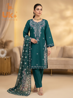 3pc pure lawn shirt,shalwar,dupatta