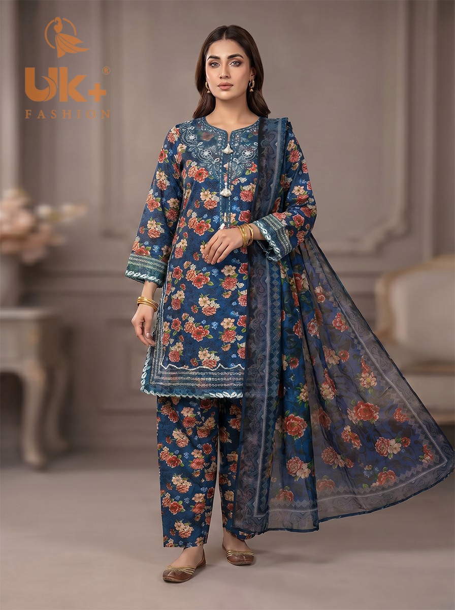 3pc printed lawn shirt,lawn shalwar,diamond dupatta