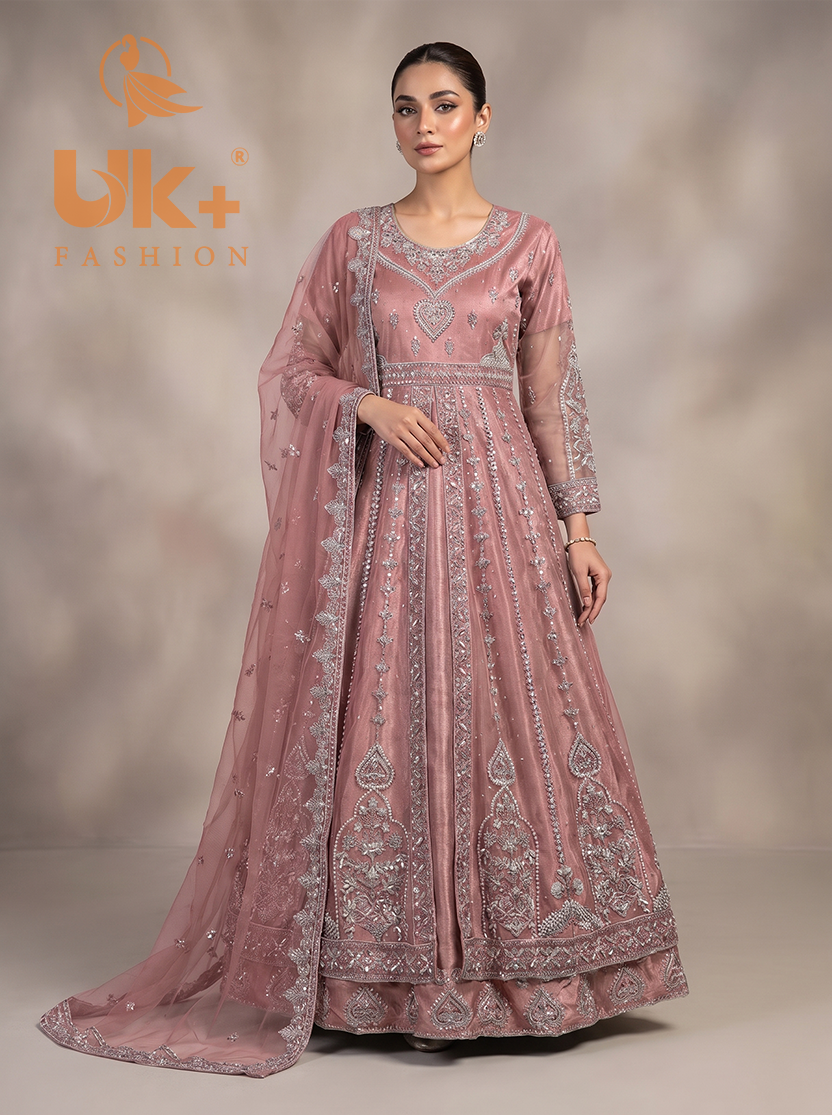 Bridal organza cancan maxi,dupatta