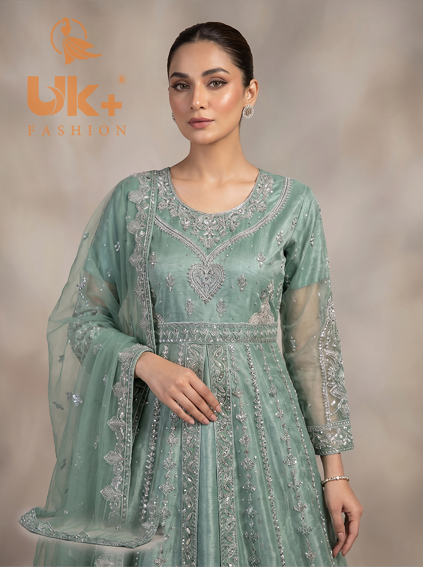 Bridal organza cancan maxi,dupatta