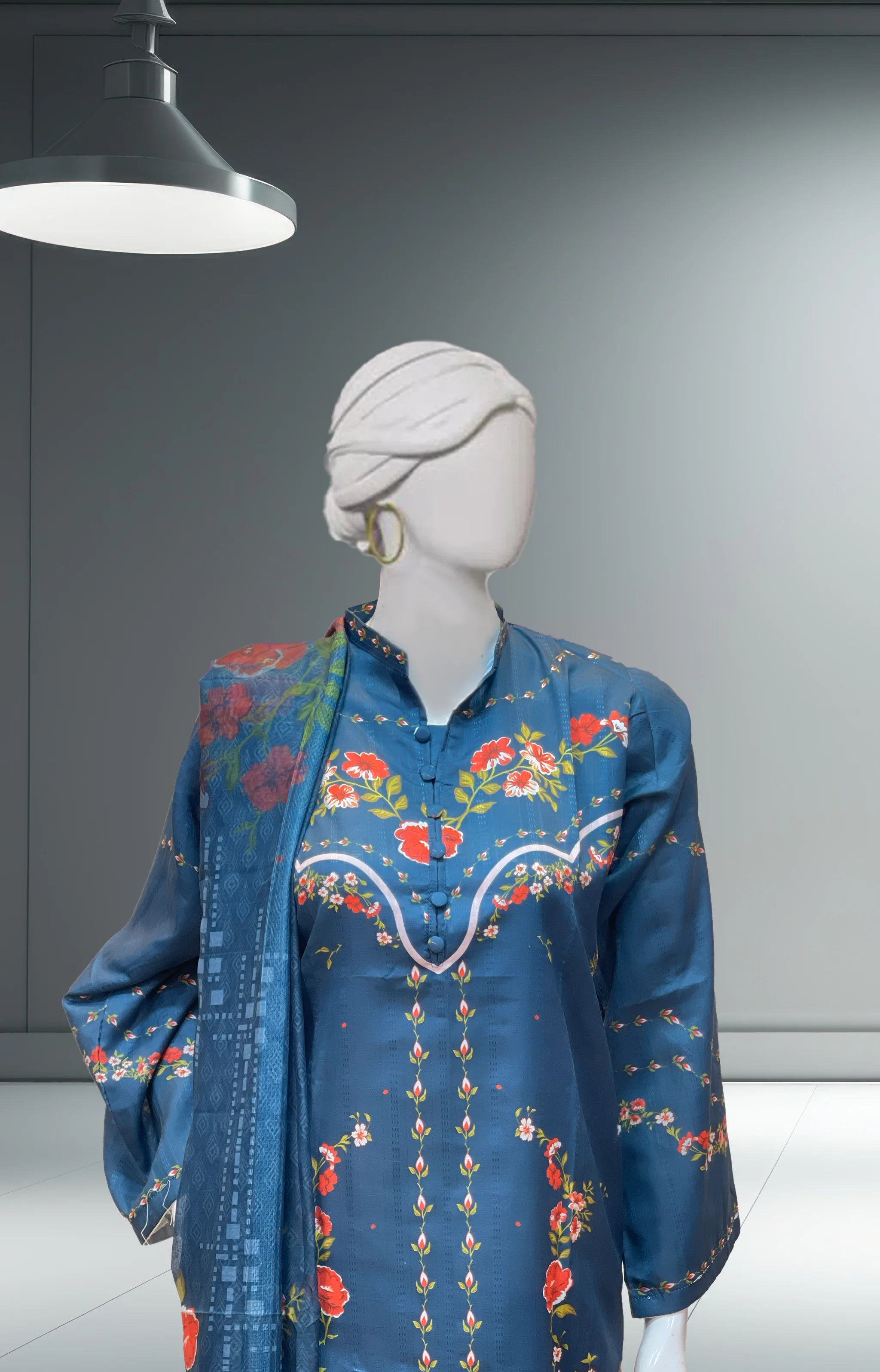 Blue Bona Dora Winter Silk Dress