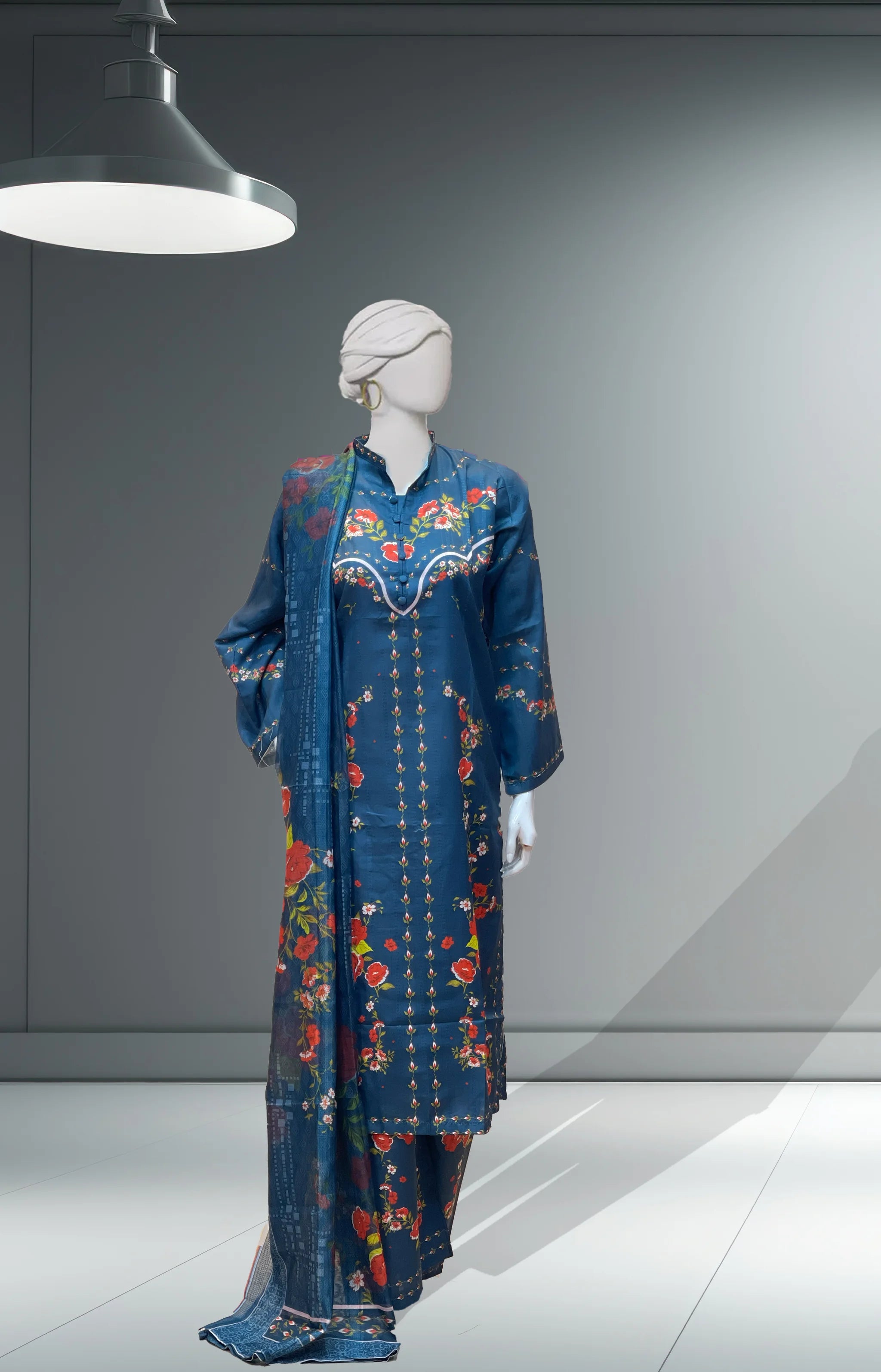 Blue Bona Dora Winter Silk Dress