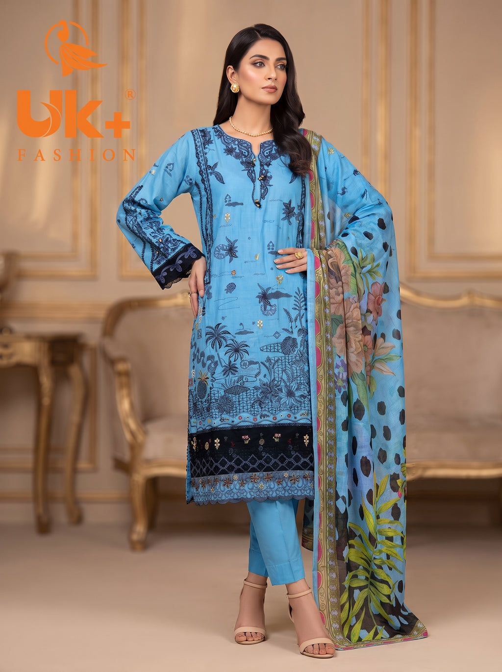 3pc pure lawn shirt,touser,dupatta