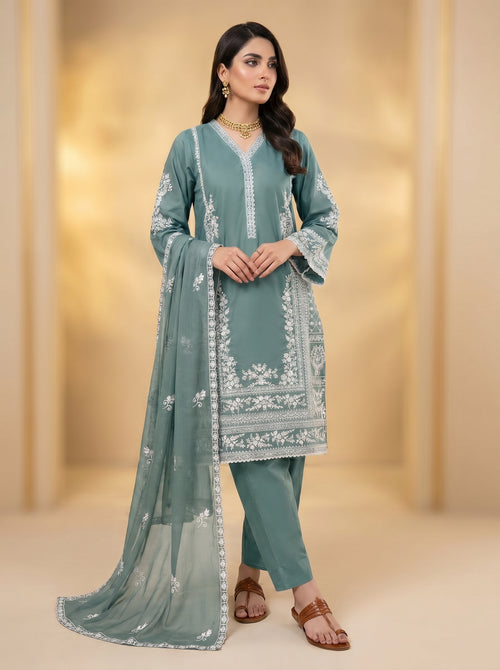 3pc pure lawn shirt,touser,dupatta