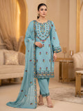3Pc Embroidered Cotton Shirt, Trouser, Dupatta