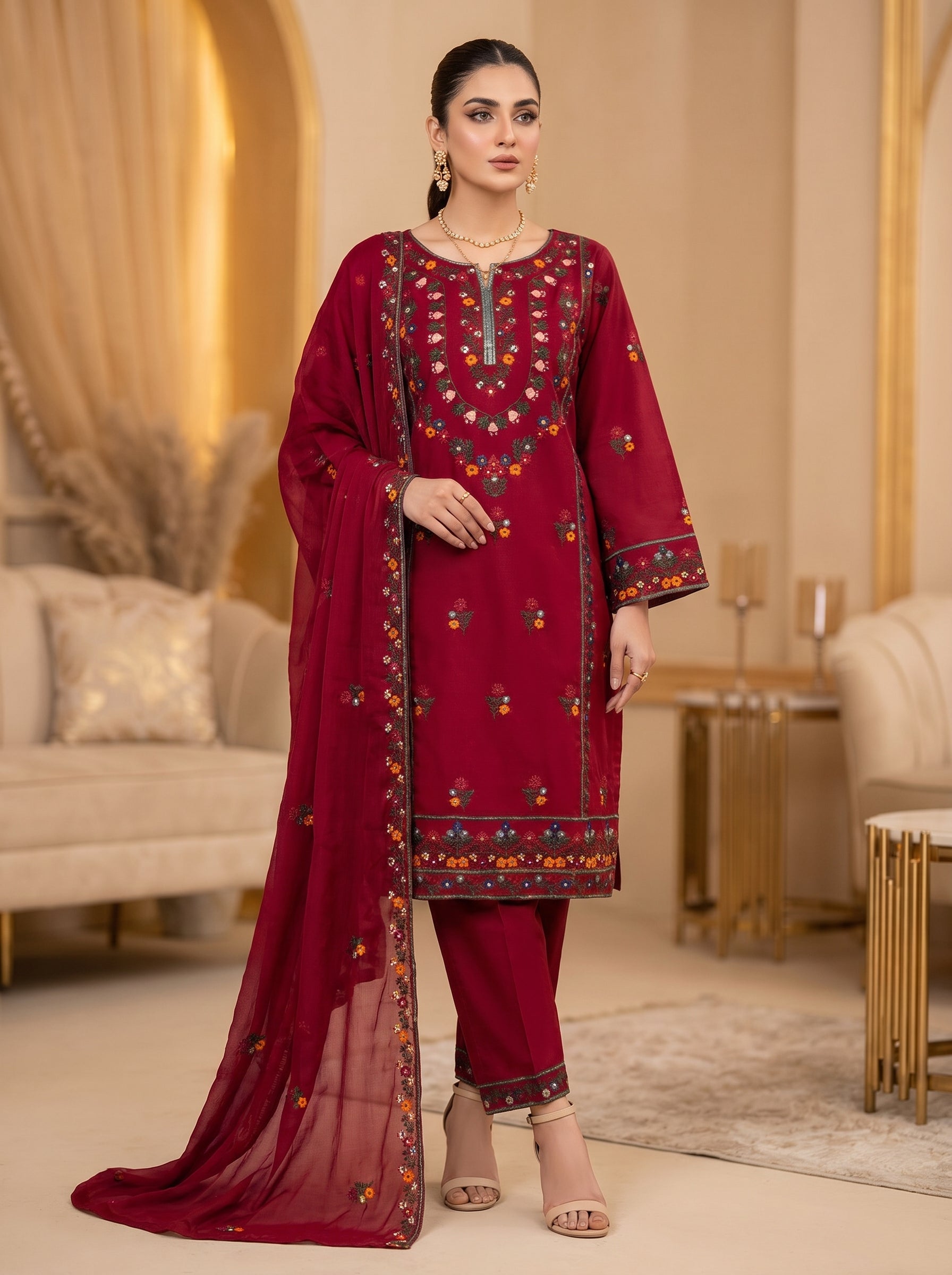 3pc pure lawn shirt,touser,dupatta