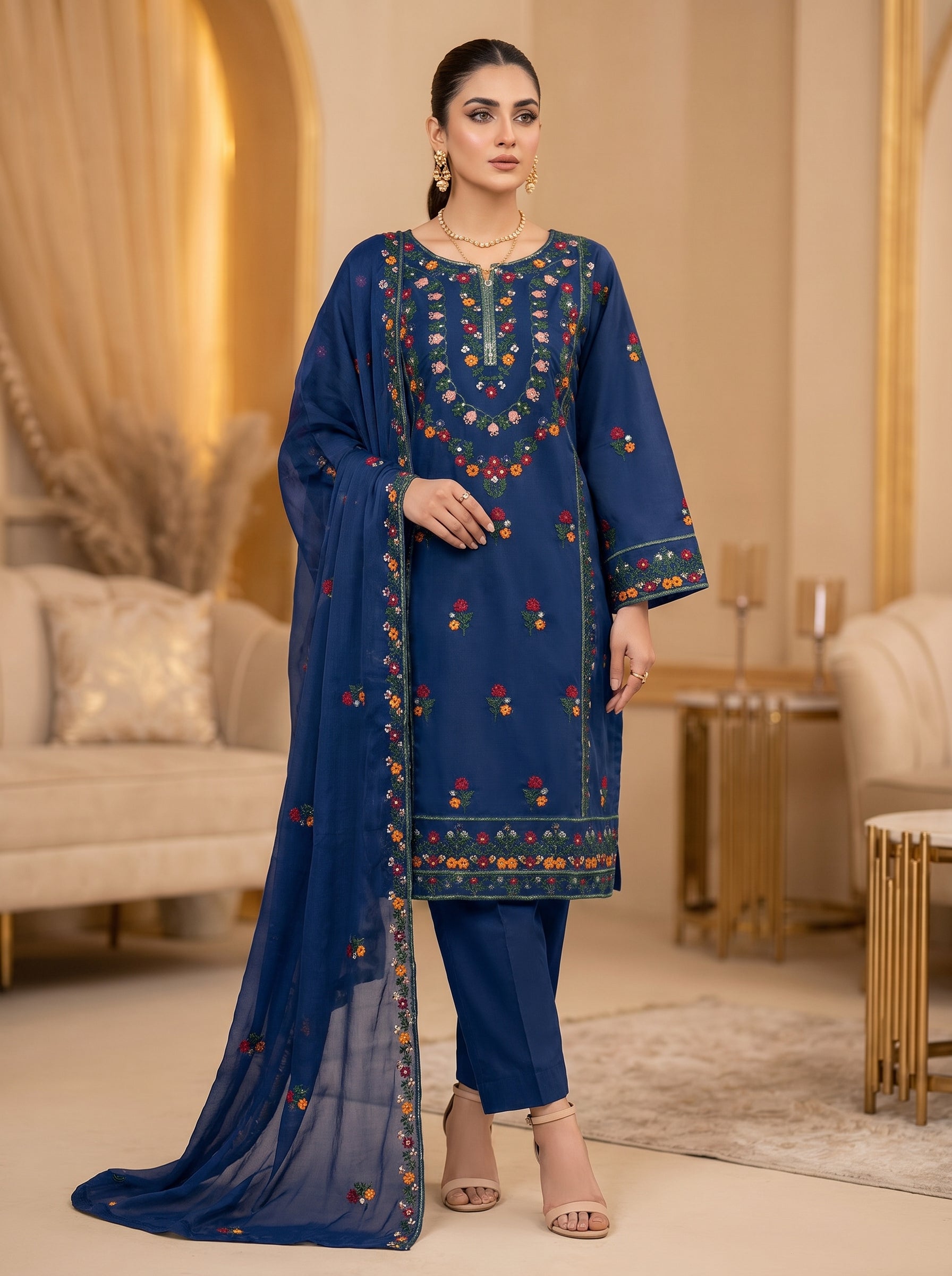 3pc pure lawn shirt,touser,dupatta