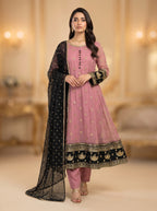 3pc Chiffon Frock, Trouser, dupatta