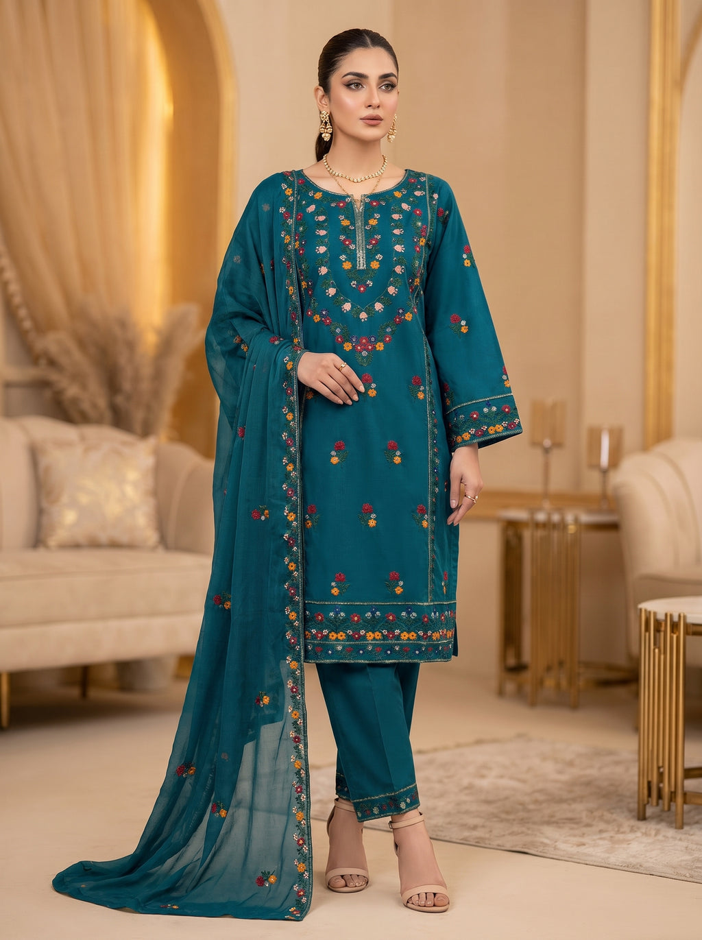 3pc pure lawn shirt,touser,dupatta