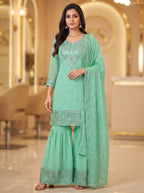 3pc pure lawn shirt,gharara,dupatta