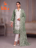 3Pc Embroidered Cotton Shirt, Trouser, Dupatta