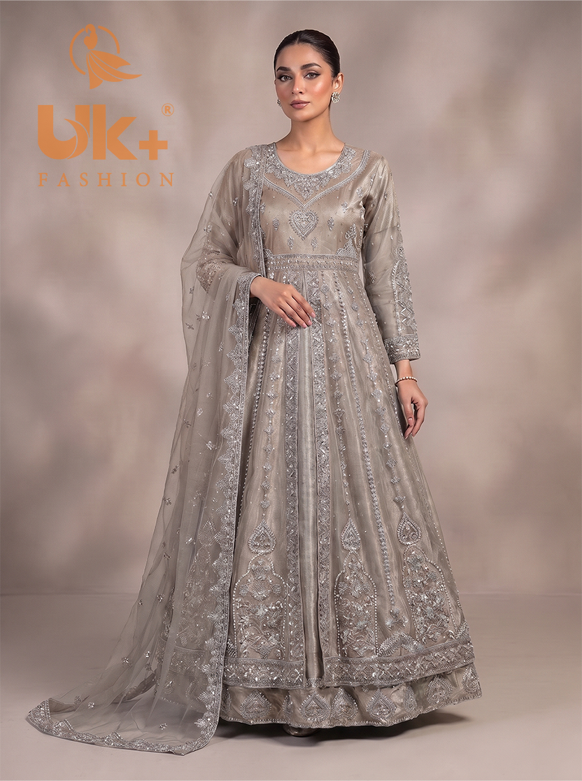 Bridal organza cancan maxi,dupatta