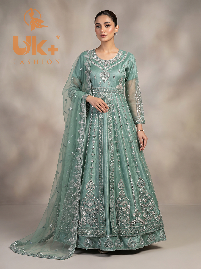 Bridal organza cancan maxi,dupatta