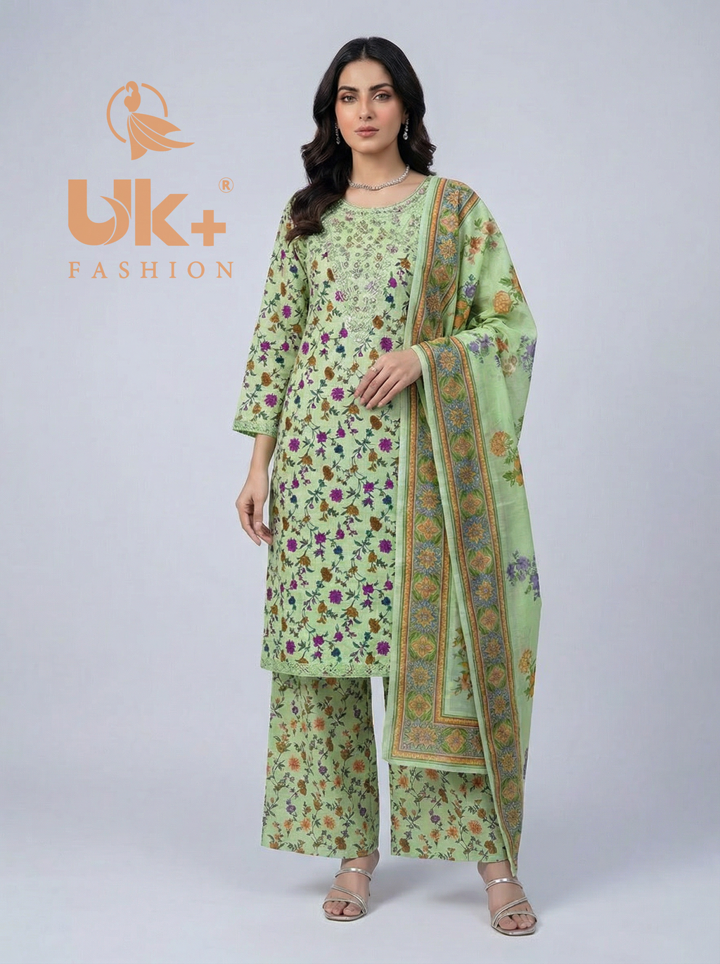 3Pc Printed Bana Dora Shirt, Plazo, Dupatta