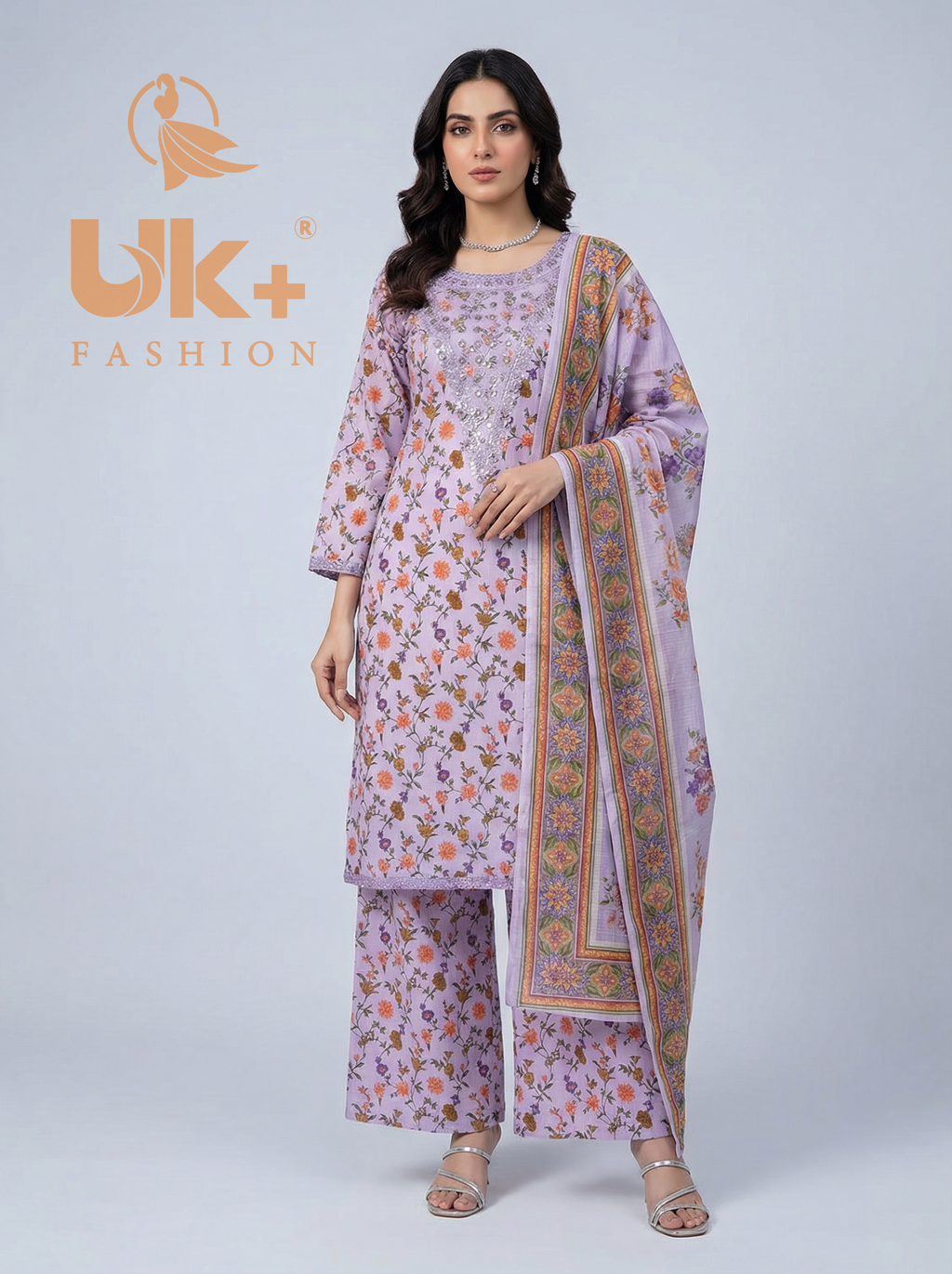 3Pc Printed Bana Dora Shirt, Plazo, Dupatta