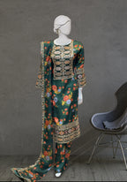 Black 3pc Russian Silk Dress