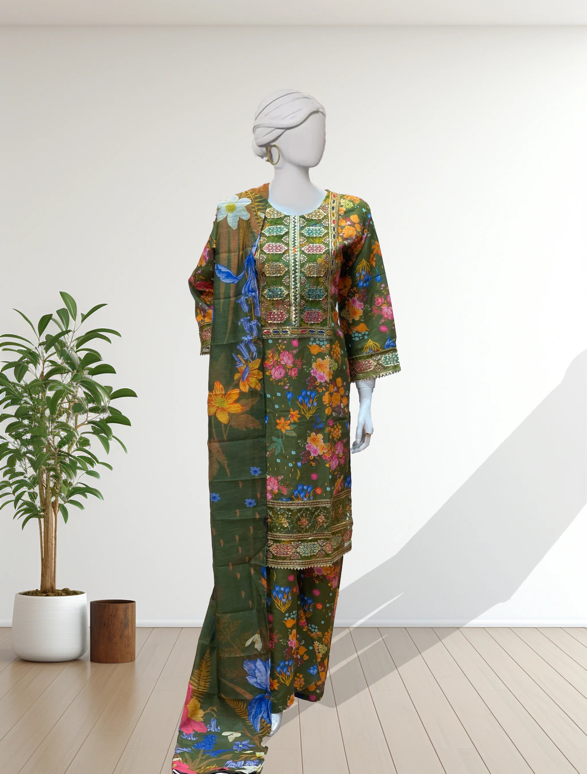 White Bona Dora Winter Silk Dress