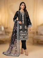 3Pc Embroidered Cotton Shirt, Trouser, Dupatta