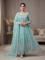 Bridal organza cancan maxi,dupatta