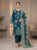 3Pc Embroidered Cotton Shirt, Trouser, Dupatta