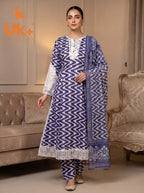3pc Bona Dora Airline Shirt, Trouser with Diamond Dupatta.