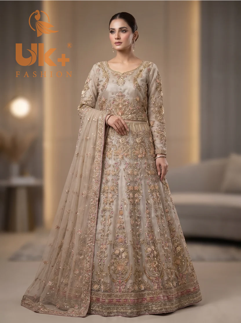 Bridal organza cancan lehenga ,dupatta