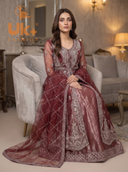 Bridal organza cancan maxi,dupatta
