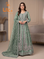 Bridal organza cancan maxi,dupatta