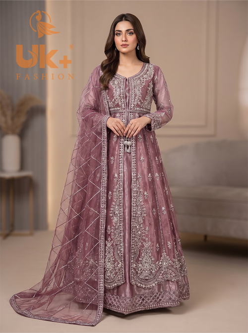 Bridal organza cancan maxi,dupatta