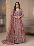Bridal organza cancan maxi,dupatta