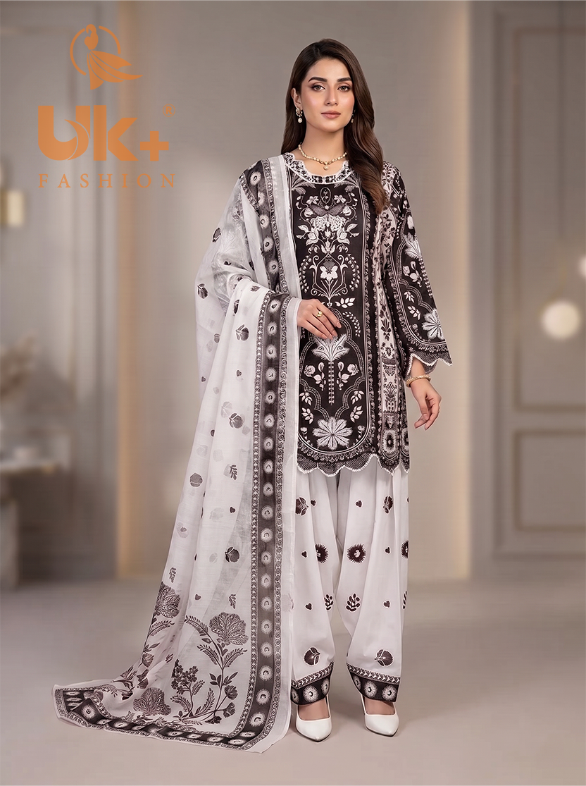 3Pc Bona Dora Lawn Shirt, Farshi, Dupatta