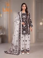 3Pc Bona Dora Lawn Shirt, Farshi, Dupatta