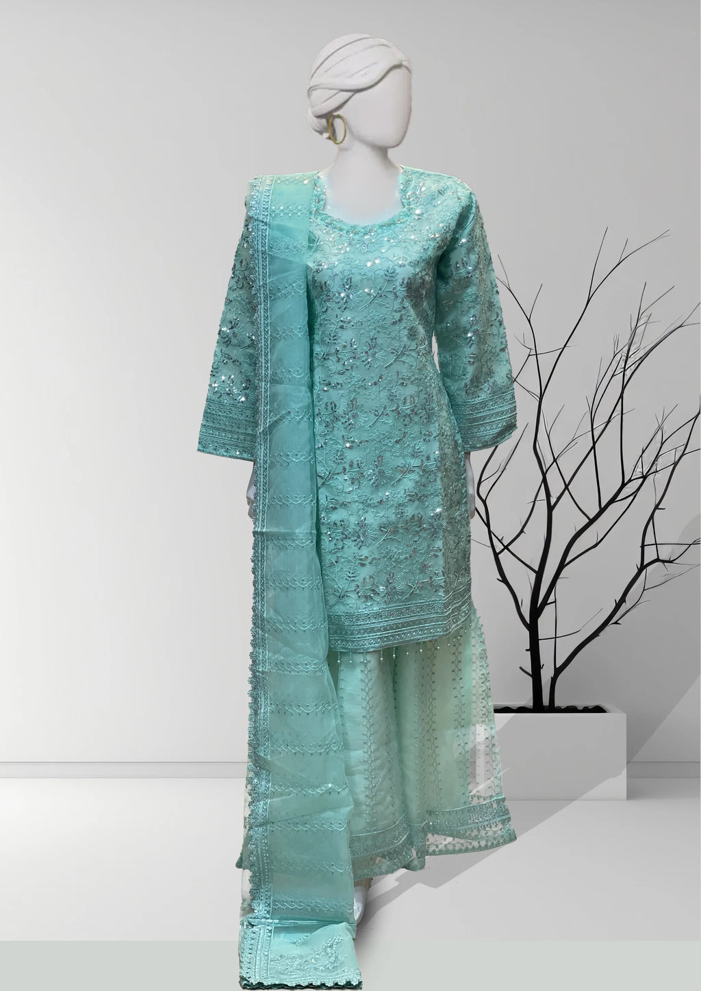 Lavender Organza Suit