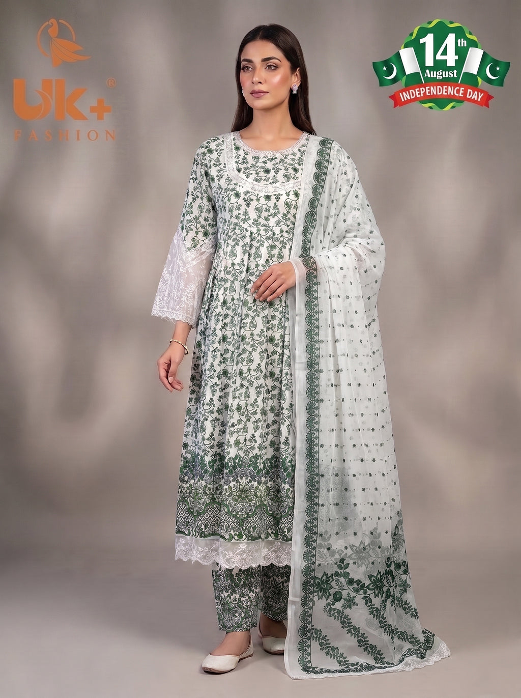 3pc Bona dora lawn frock,touser,dupatta